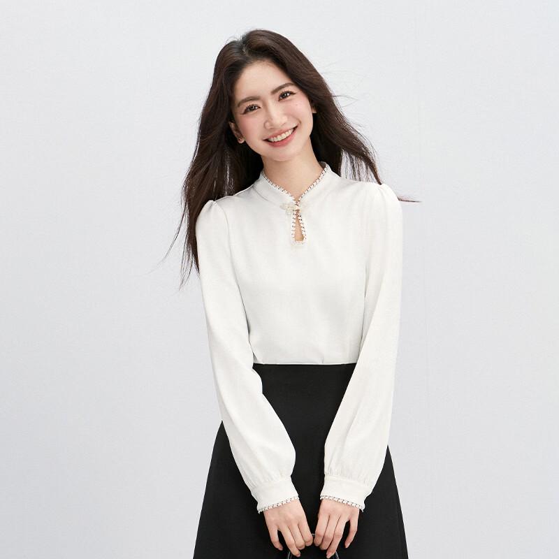 Women s Long Sleeve Formal Commuter Shirt L