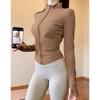 Sunscreen Clothes Stand-up Collar Tight Sports Jacket Women's Yoga Clothes Top Zipper Cardigan Running Fitness Clothes Jacket Long Sleeves