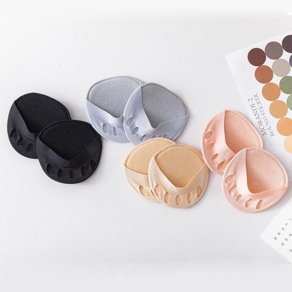 Silk Invisible Bamboo Sponge Anti-slip Forefoot Foot Pad Open Toe Socks Half Socks Sock Slippers