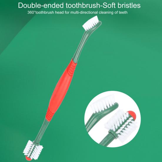 1 Set Pet Toothbrush Reduce Tartar Oral Cleaning Portable Pet Toothpaste Dog