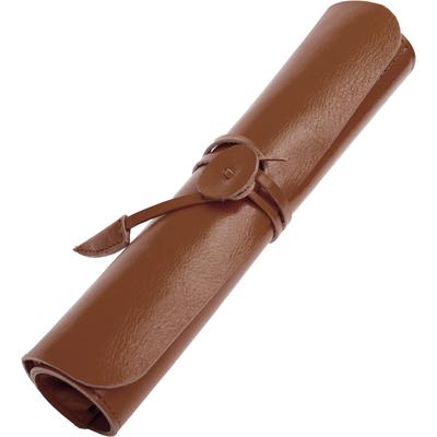 Dom Teporna Genuine Leather Roll Pen Italian for Men and Stylish Pencil Dark for Working Adults and Students Case, Leather, Women, Case, Roll,