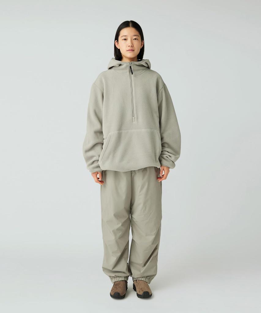 Snow Peak Fleece Hoodie Light Size for Men and Women Water-Repellent JK-25AU021, Grey, M,