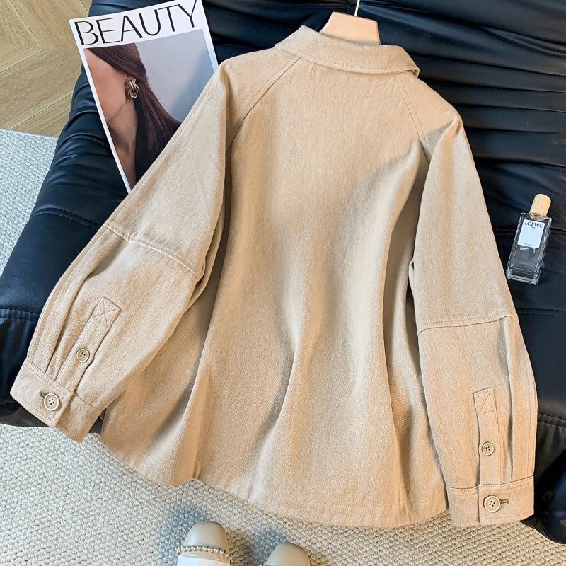 High-End Women's Twill Cotton Jacket with Fruit Enzyme Wash - 2026 Autumn Collection