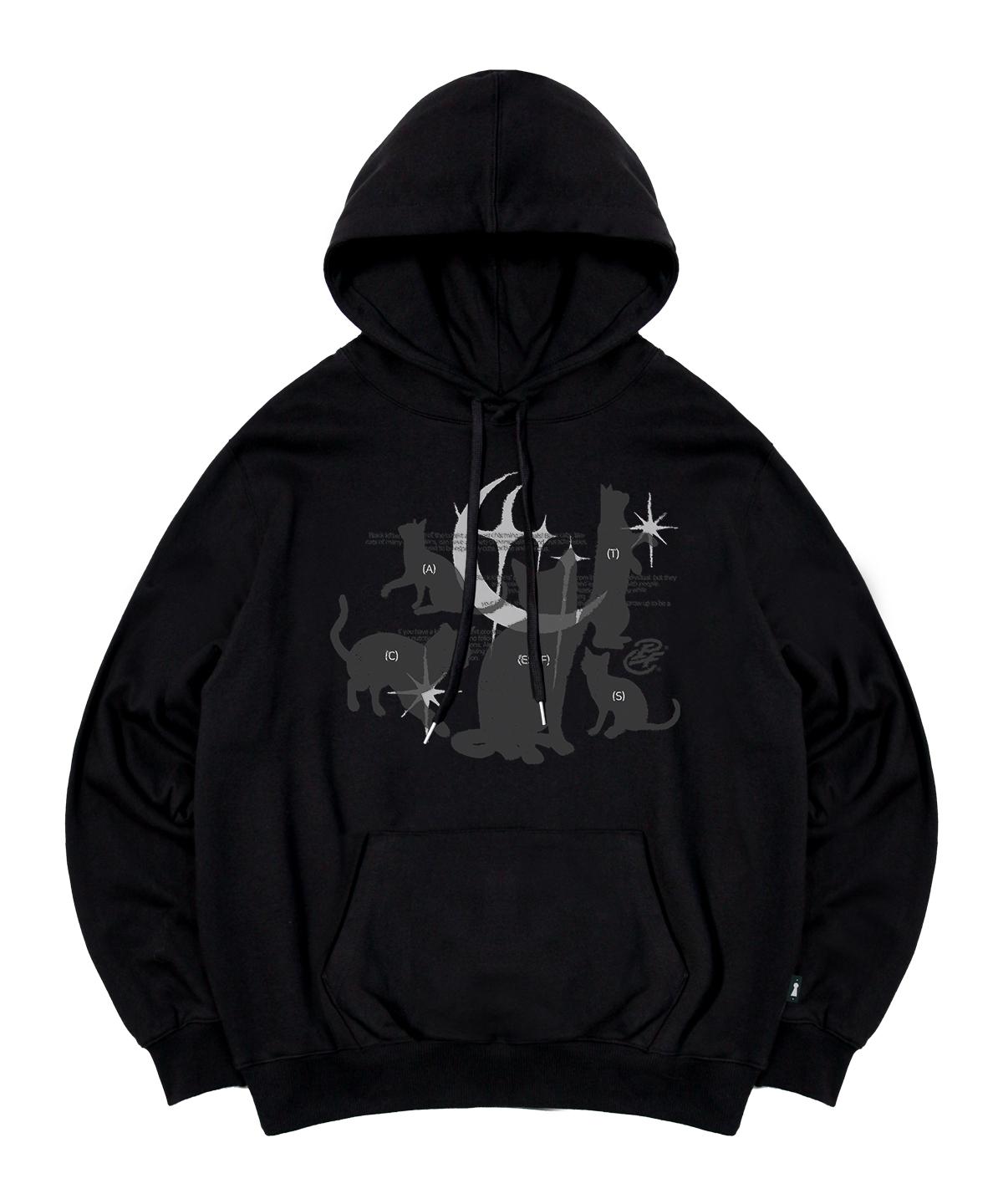 Escape From Black Kitty Cats Print Hoodie Black M