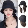 Hairpiece Fisherman Hat Wig Bucket Hat Summer Sunshade Cap Wig  Outdoor
