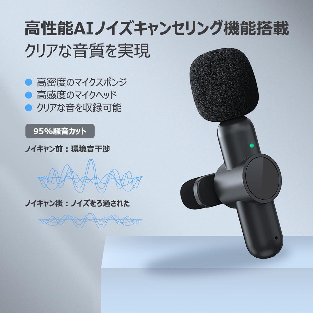 BILIWAL Sound Pickup Wireless Pin Microphone with Lightning Connector for Instant Noise Plug No App 7 Hours of Continuous Compatible with Video Live