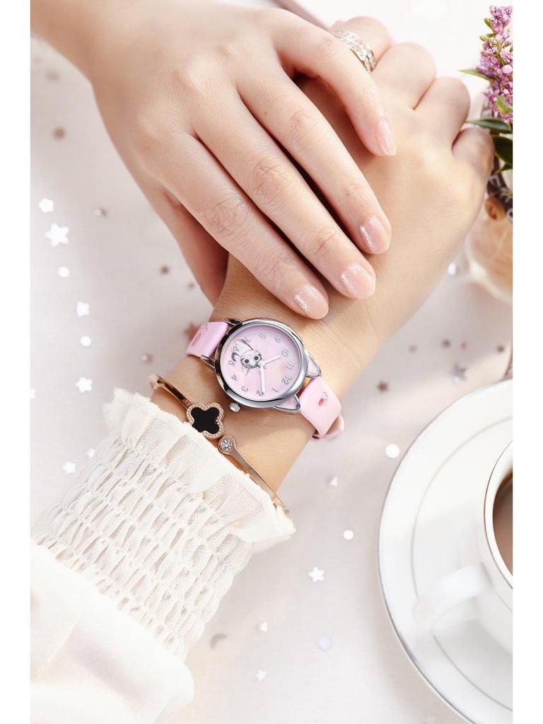 Stylish Kids' Leather Strap Quartz Watch for Girls and Boys