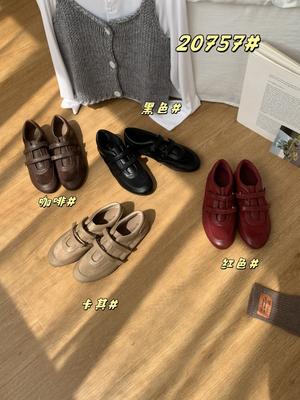 Fairy Style New Inner Height Increase Retro Sports Mary Jane Shoes Female Round Head Shallow Mouth Versatile Thin Low Commuter Shoes