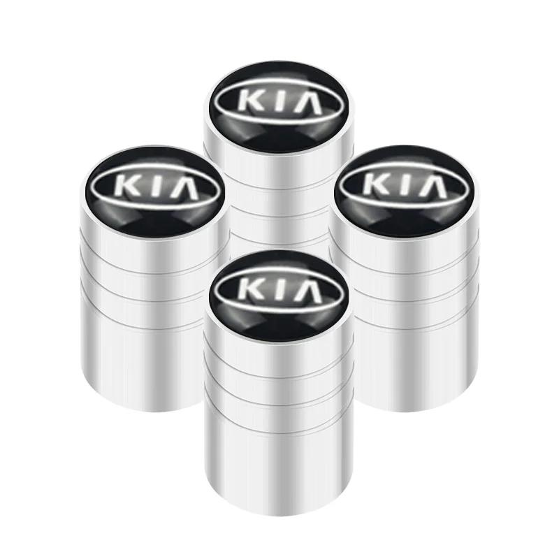 AADU1 4pcs Car Wheel Tires Valves Tyre Stem Caps For Kia Picanto Soul Rio Sportage Niro Morning Ceed Cerato