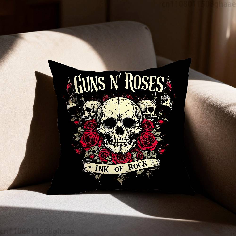 GGuns N RRoses Pillow Case Pillow Case Living Room Sofa Cushion Cover Suitable For Home Bedroom Room Decoration