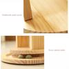 Ferris Wheel Cat Toy 2-in-1 Interactive Rotating Toy with Ball Track Solid Wood Turntable Wheel Toy with Scratching Sisal Balls for Indoor Cats
