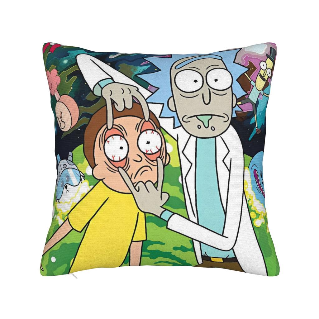 Ricked and Mortys Pillow Case  Comfy Pillow Cover For Office Car Home Decor Novelty Cushion Cover