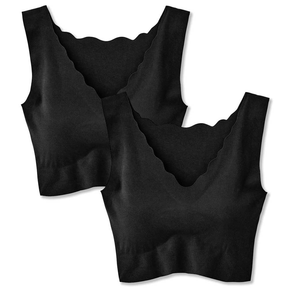 

бюстгальтер полностью хлопковый бюстгальтер черный от [Gunze] без косточек KIREILABO, бесшовный, смесовый, полутоп KL2055N, женский, (набор 2)