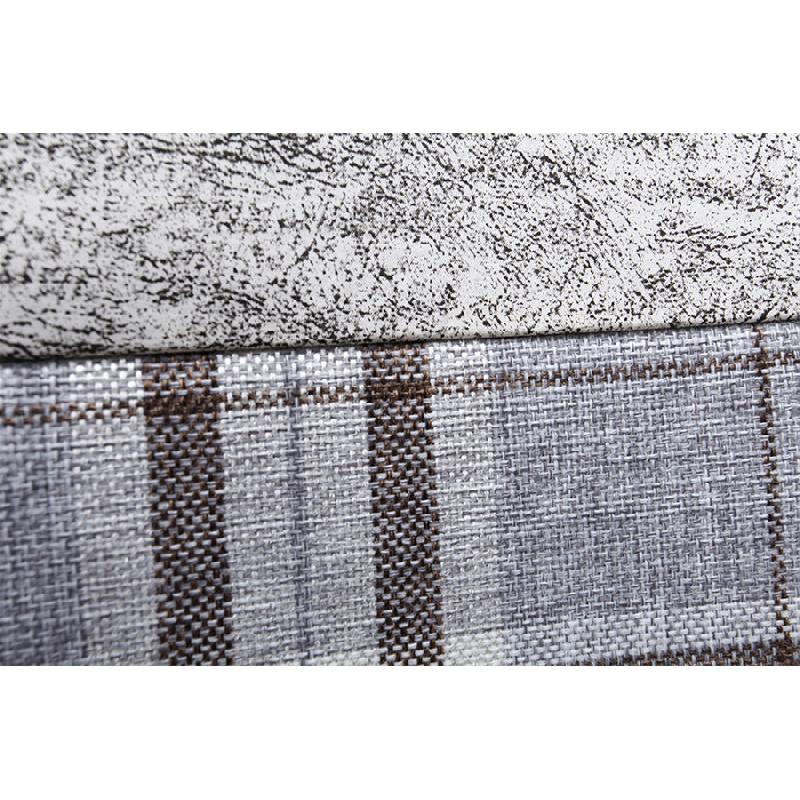 Gray Lattice Rural Style Flax Fabrics 5Seat Universal Seat Cushion For Sedan Suv