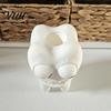 Unique Desk Accessories 3D Printed Smiling Tooth Toothbrush Holder, Funny Dental Figurine, Small Sculpture Creative Shaped Storage Stand for Bathroom