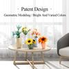 Geometric Silicone Flower Vase Set for Children Flower Arrangement, Modern Decorative Flower Vase for Home Decor, Living Room, Table, Office,
