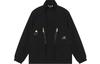 Jackets Men's Black Stand Collar Moderate Workwear AMJ21357-BK
