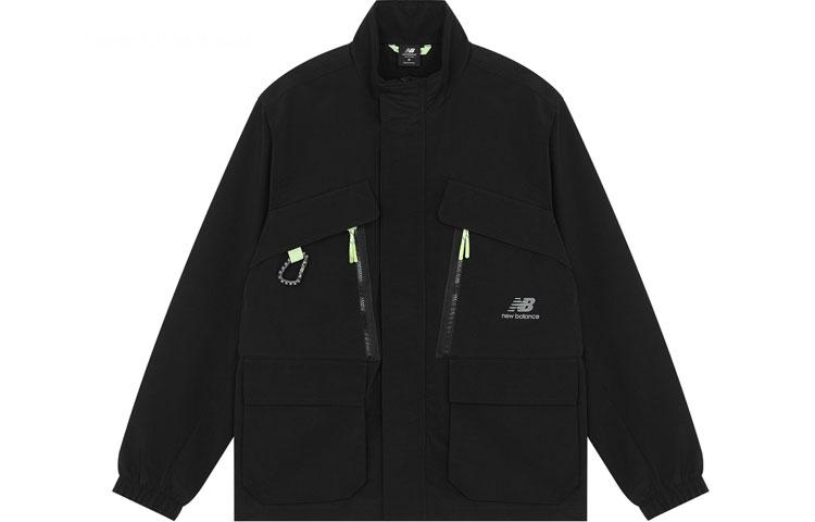 New Balance Jackets Men s Black Stand Collar Moderate Workwear AMJ21357-BK S