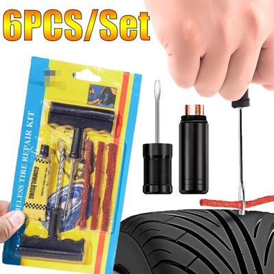 Car Tire Repair Tools Kit with Glue Rubber Stripes Best-selling Cars Motorcycle Tyre Repaired Set Auto Tool Accessories