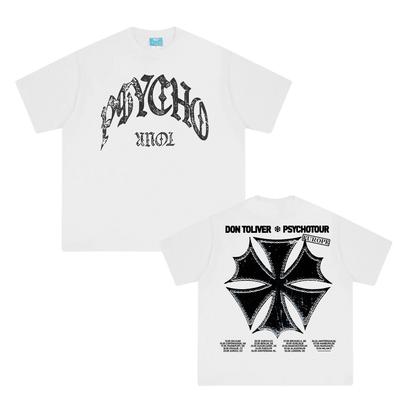 Don Toliver Graphic Print Tops 100%Cotton Round Neck Soft Tee-shirt PSYCHO TOUR EMBLEM TEE Female Clothes Tops