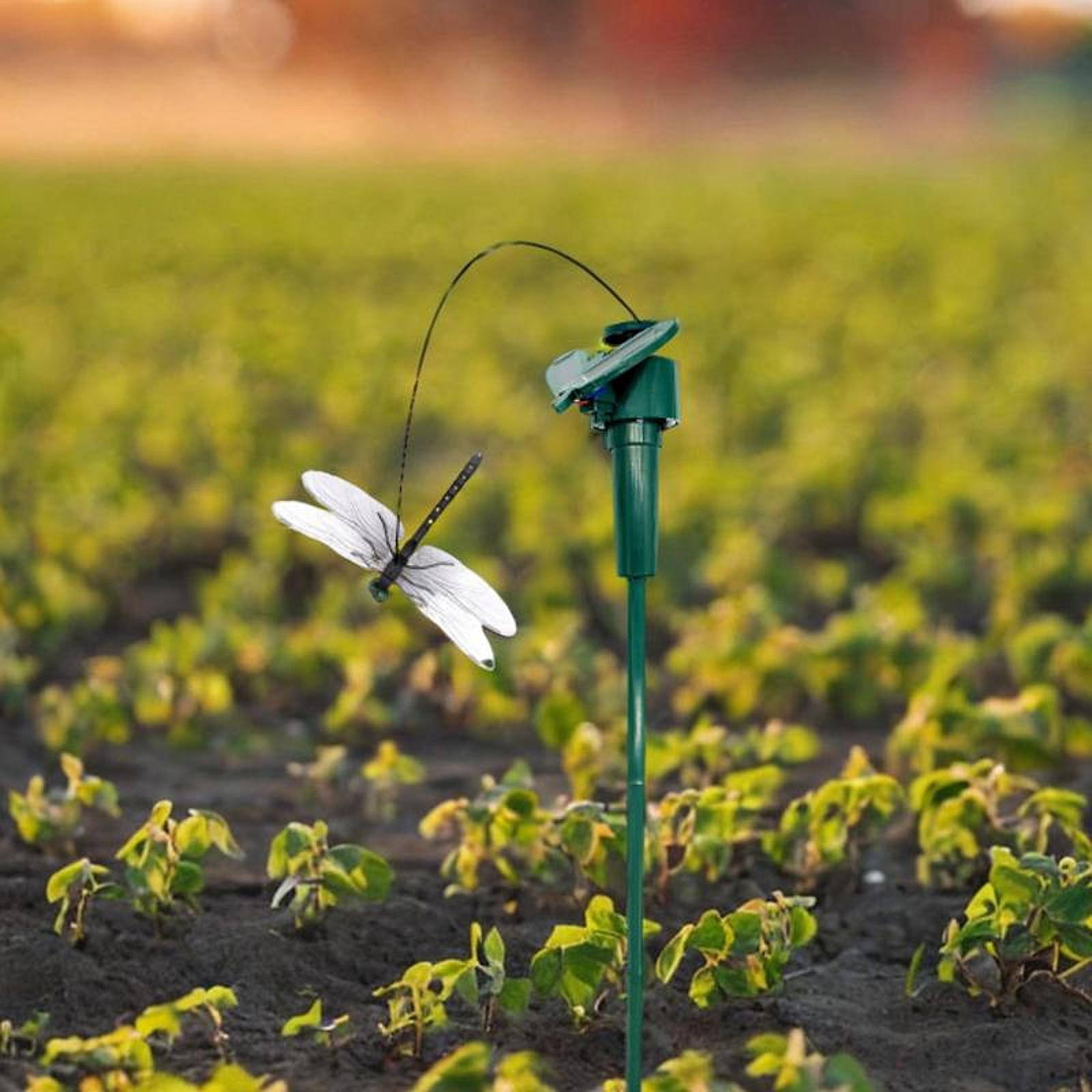 

Летающая стрекоза на солнечной батарее, вращающаяся для украшения цветов Yellow Dot Dragonfly
