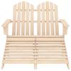 Vidaxl 2-Seater Adirondack Garden Chair with Footrest, Fir