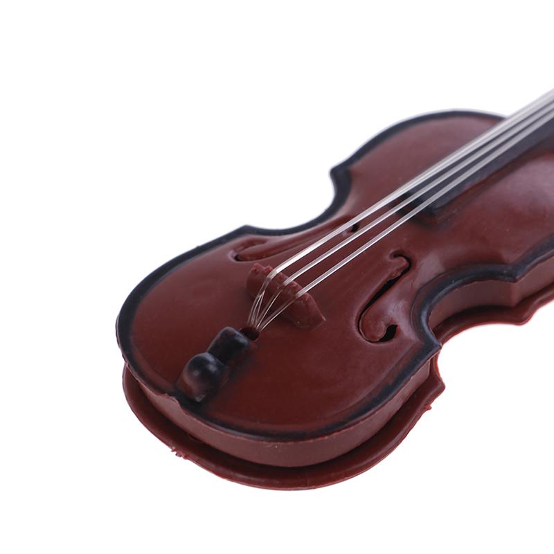 1Pc Plastic Mini Violin Dollhouse For Decorative Music Instrument  8.5*3.2Cm