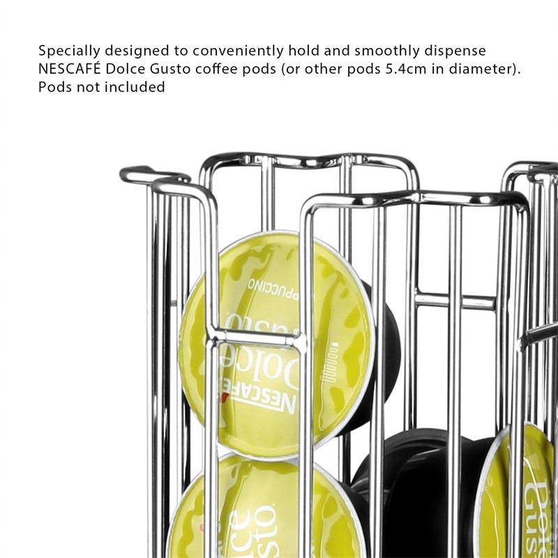 24 Capsule Rotating Coffee Pod Holder Stand Rack For Dolce Gusto