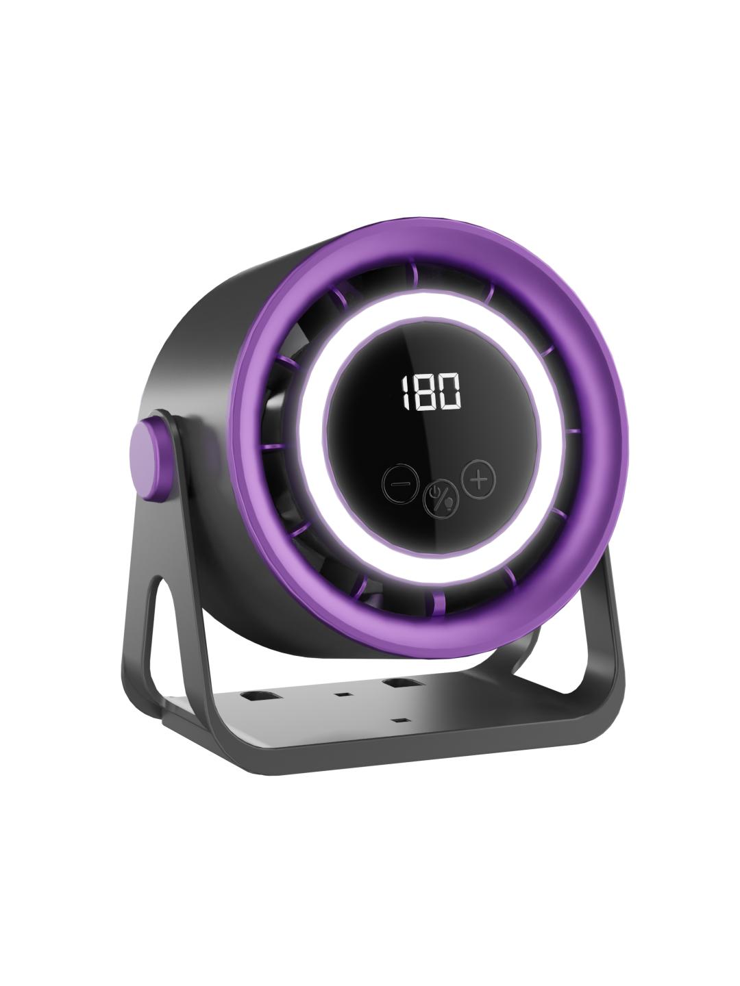 

BKF01 Портативный светодиодный умный вентилятор с USB-подзарядкой и регулировкой на 180° фиолетовый