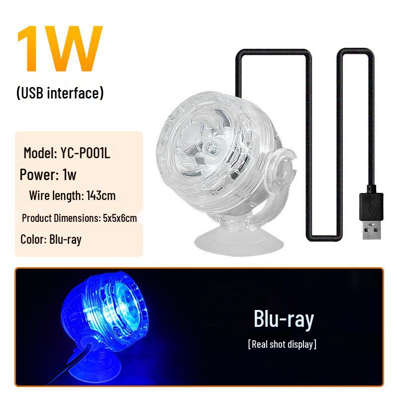 

LED Submersible Fish Tank Spotlight, Waterproof Remote-Controlled Seven-Color Light for Aquatic Plants, Small Aquarium and South American Landscaping.