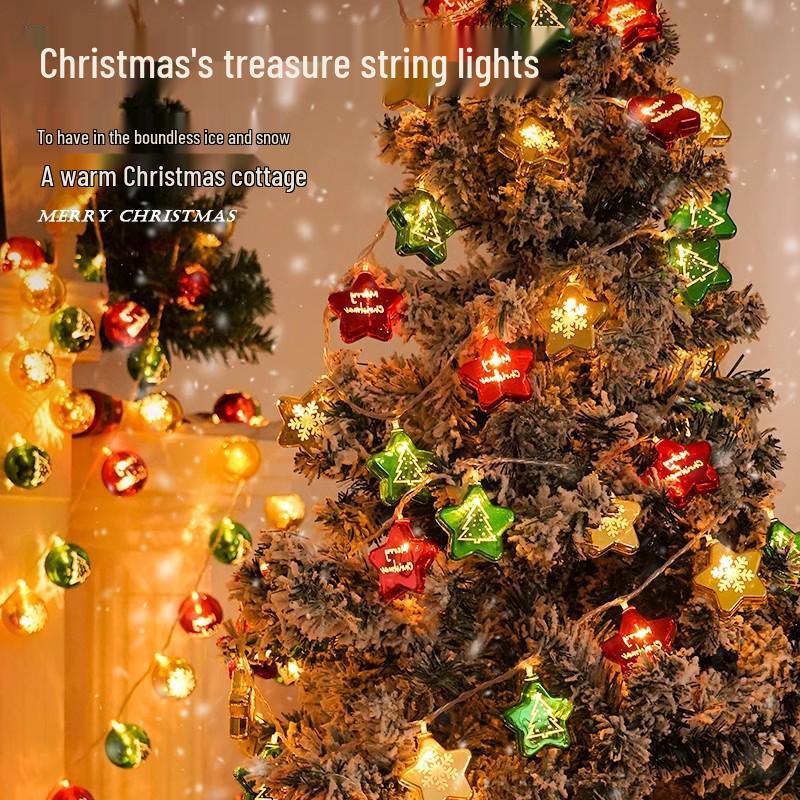 LED String Lights for Indoor Christmas Decor: Fairy Lights for Trees & Windows, Flashing Ornaments