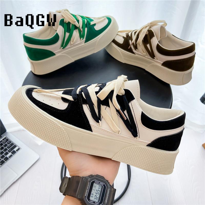 Mode Herren Freizeit-Sneakers Plateau Personalisiertes Design Sport Laufschuhe Skateboard Flats Sneakers Gemischte Farben Schuhe für Herren