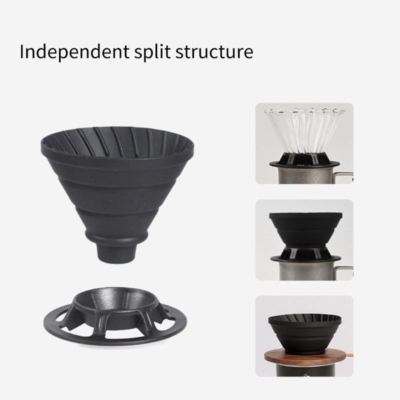 Silicone Coffee Drip Filter Cup Campings Coffee Drippers Foldable Coffee Filter