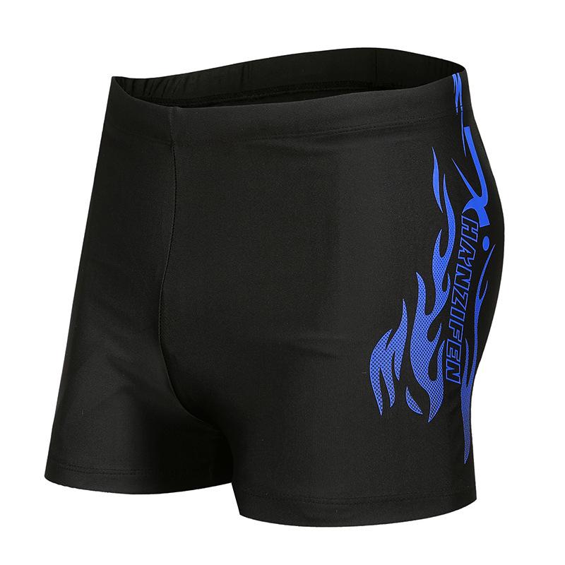 Men's Quick-Dry Square Leg Swim Trunks & Cap Set, Plus Size, Loose Fit, Anti-Embarrassment Polyester.