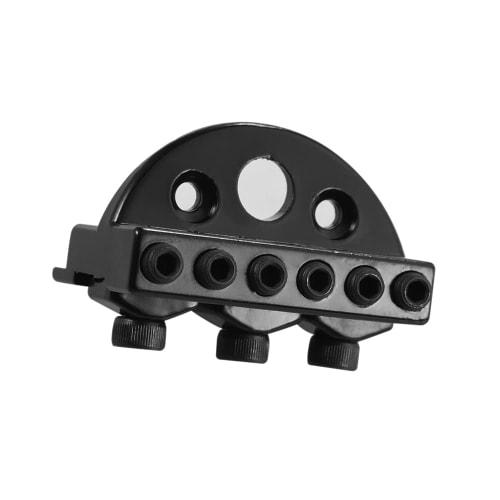 Duangu 2-Wrench, 2-Screw Black and 6-String Headless Guitar String Locking Nut Set, for 6-String Headless Guitar