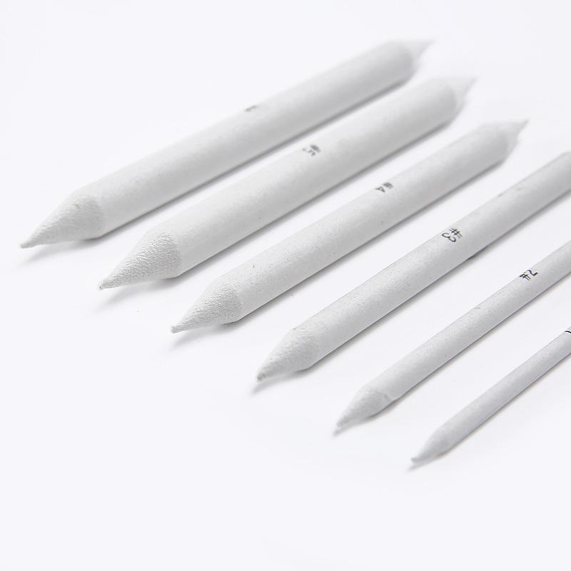 Sketch & Drawing Blending Set: 6-Piece Newsprint Stumps, Correction Pen, Blending Brush, Art Supplies.