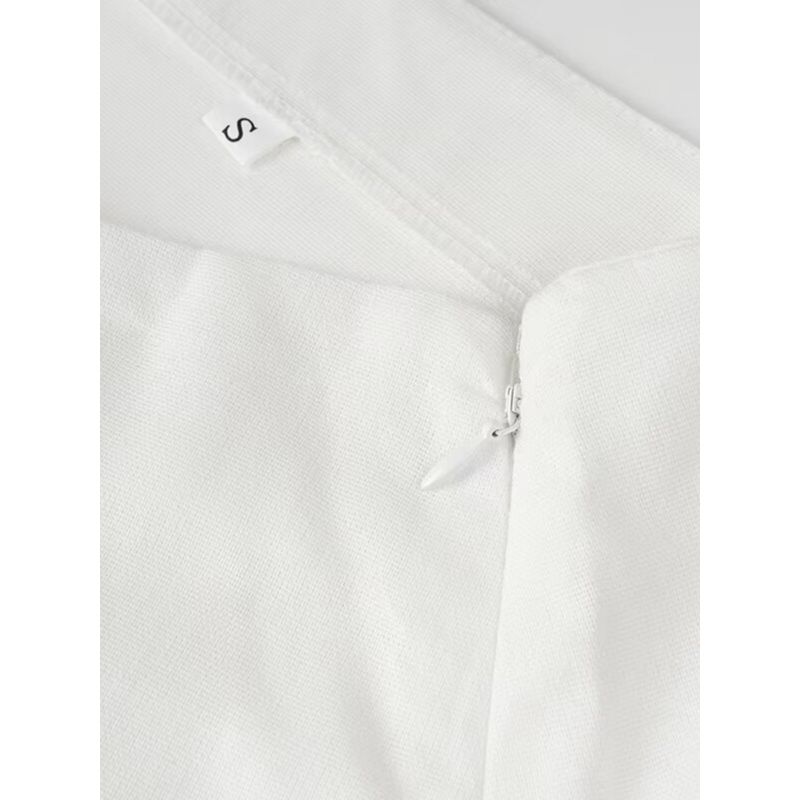 Kaslead New Arrival Women's Fashion Style Fashion Casual Easiest for Match Minimalist Cotton and Linen High Waist Skirt