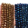 60-130PCS 3/4/6/8/10mm Plated Color Faceted Crystal Glass Beads Abacus Beads Round Flat Loose Spacer Beads For Jewelry Making