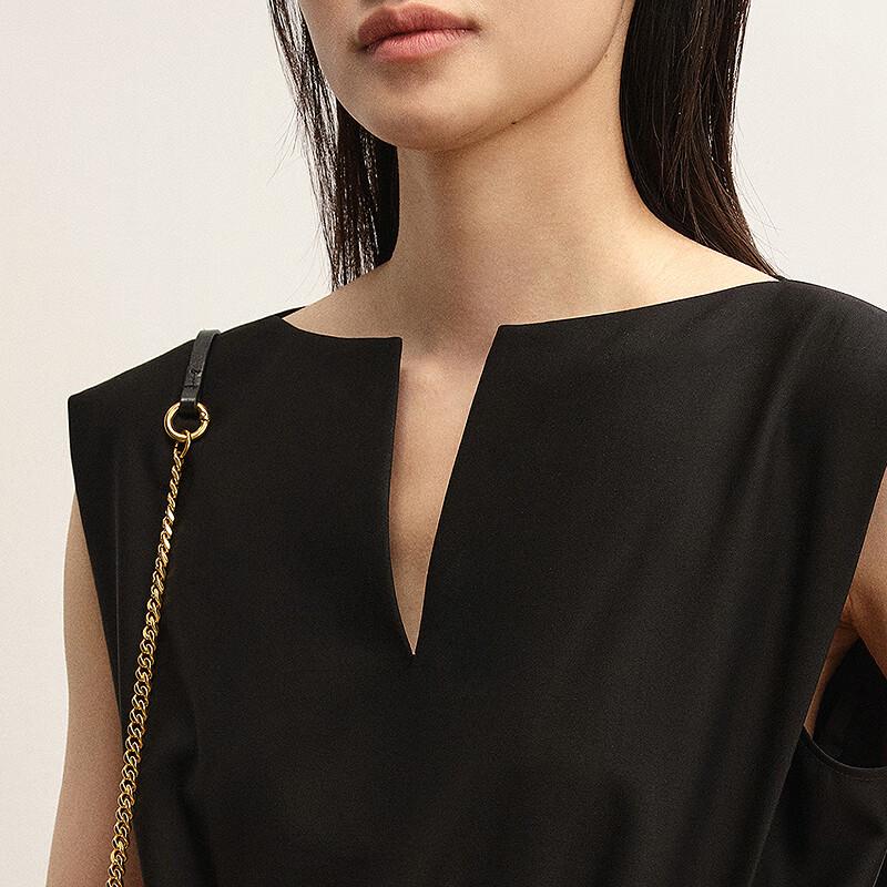 Less 2025 Autumn H-line Sleeveless Dress