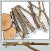 8Pcs Natural Wood Parrot Perch Set Bird Standing Stick Platform Cage Accessory Bird Supplies