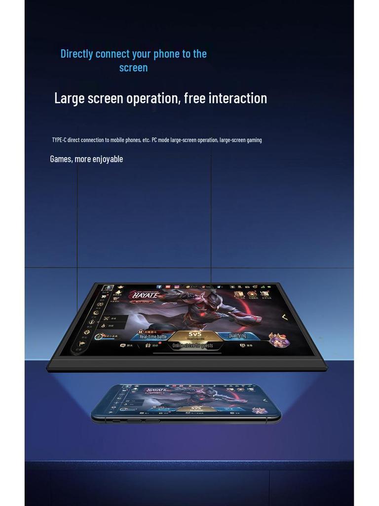14/15.6 Inch 4K IPS 144HZ Portable Touchscreen Monitor for Laptops & Switch