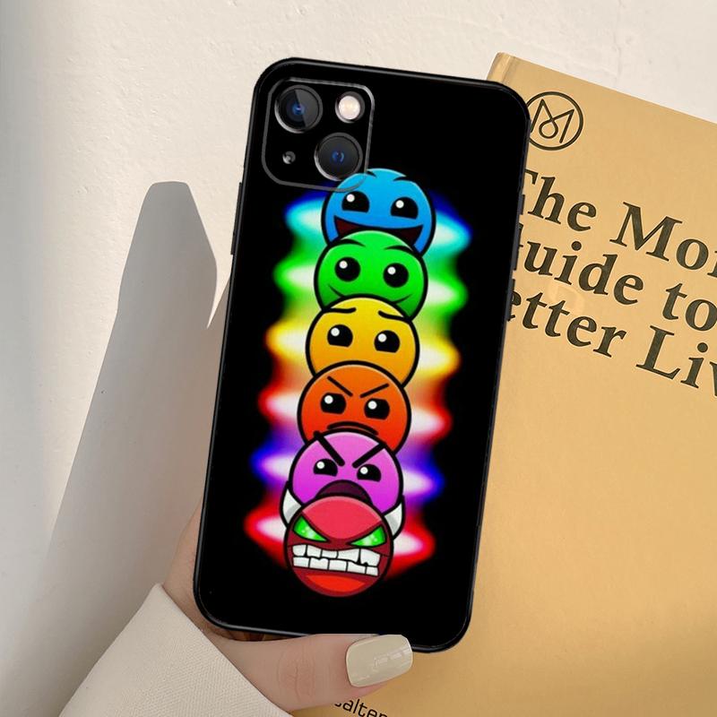 Zadní kryt Geometry Dash pro iPhone 13 12 Mini 11 14 Pro Max 6S 8 7 Plus SE 2022 2020 X XS Max XR