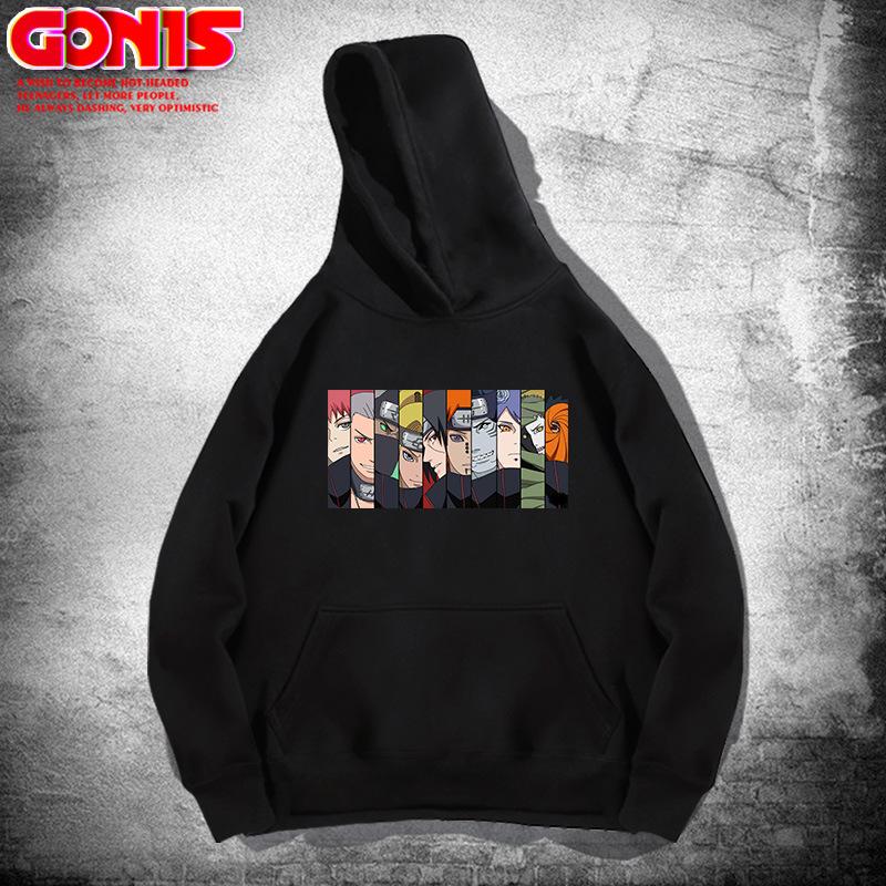 Japanese animation hooded sweater men s autumn loose coat naruto surrounding trendy brand youth student clothes XXS