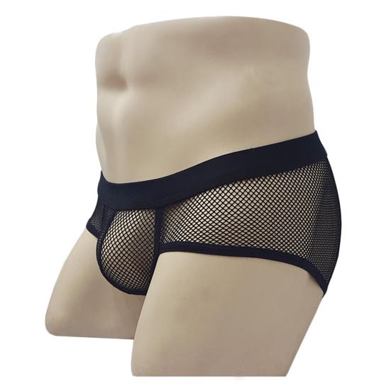 Soutong Mesh Erkek Külot Seksi Polyester Elastik Bel Boxer Külot Ev İçin