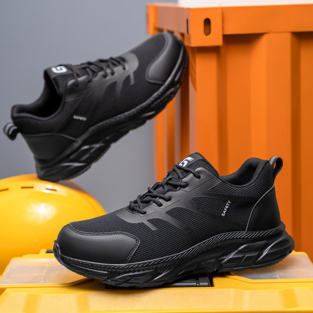 Work Sneakers Men Anti-smash Anti Puncture Safety Shoe Men Boots Rotating Button Indestructible Breathable The Four Seasons Shoe
