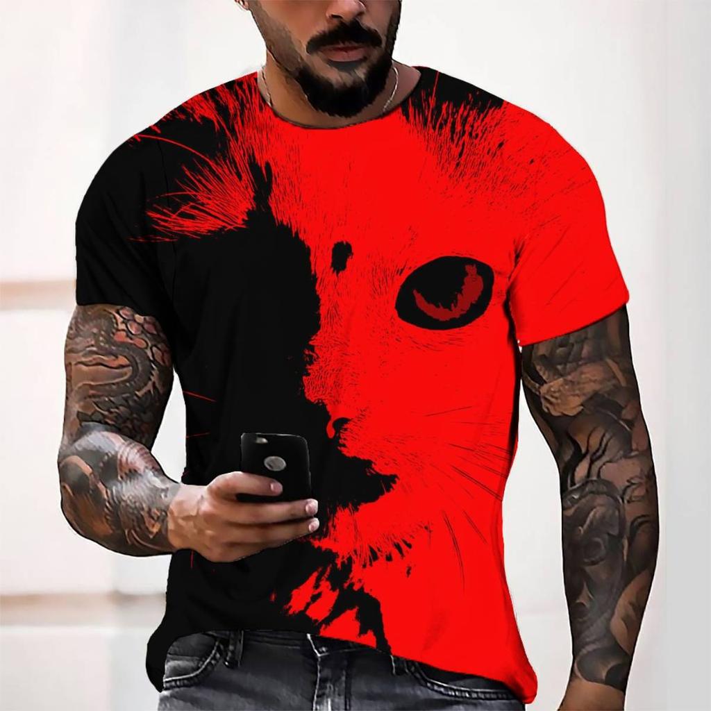 3D Digital Printing, Teen Men's Short-sleeved Top, Multi-functional and Breathable.