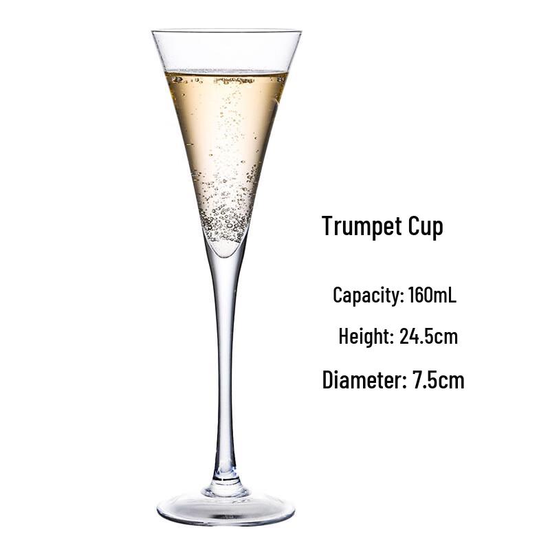 V-Shaped Glass Cocktail Goblet