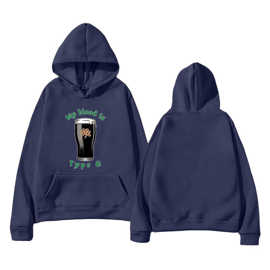 Unisex Fashion Lightweight Long Sleeve Pullover With Pockets Printed Hoodie