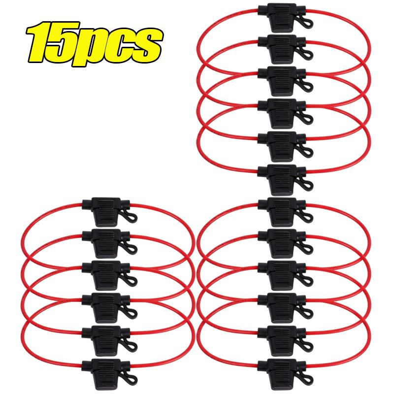 12V 30A with Fuses Blade Wire Cutoff Switch Socket Automotive Fuse Socket Car Mini Blade Fuse Holder Splash-proof Box Fuses4