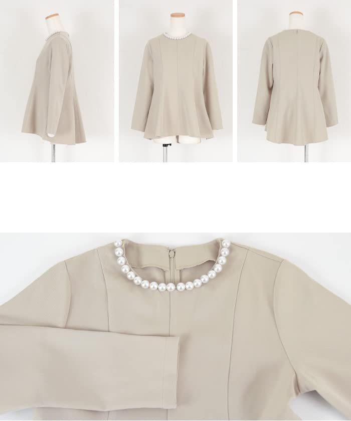 Yours BBXN1388 Medium Dark Navy Cut and Sewn Top with Pearl Hemline Women's